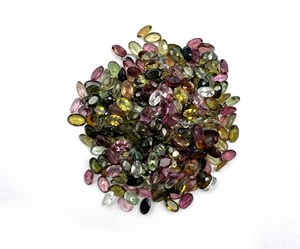 Lote de turmalina natural multicolor con corte ovalado, 3*5 mm, 6 ct, para la fabricación de joyas. - Product Image 5