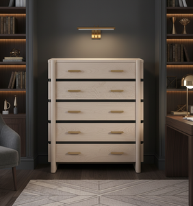 <b>5</b>-drawer Chest Mango Bed <b>Frame</b> for Bedroom Indoor Home Furniture Wood Furniture Wholesale Factory Direct OEM ODM Custom - Product Image 5