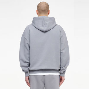 Sweat à capuche zippé pour homme, 220 g/m², 100 % coton, coupe classique, streetwear, décontracté, uni, automne, sweat à capuche basique - Product Image 4