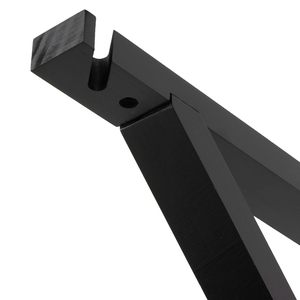 Supports muraux en métal noir robustes pour étagères flottantes, paires de supports triangulaires, supports en L industriels - Product Image 3