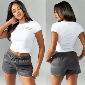 Women's <b>crop</b> top <b>T</b>-<b>Shirts</b> most selling Regular <b>Fit</b> Customized <b>T</b>-<b>shirts</b> short sleeve premium quality <b>T</b>-<b>Shirts</b> summer tees - Product Image 5