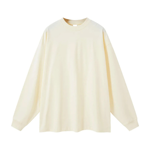 100% Cotton Mock Neck Raglan Sleeve T Shirt Men Casual Plain Tee Custom Logo Printing Blank Apparel Bulk Supplier - Product Image 3