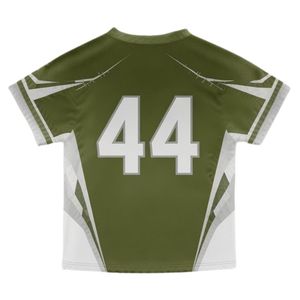 Unisex Olive Green White Sublimated Lacrosse Jersey Lightweight Polyester <b>Athletic</b> Shirt Training Sports Wear Apparel - Product Image 2