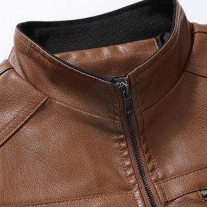 Chaqueta de Cuero Ecológica de Invierno para Hombre, Nueva Moda, Venta al por Mayor, Resistente al Viento y Transpirable, con Logotipo Frontal, Hecha en Pakistán - Product Image 3