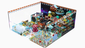 Premium Indoor Plastic <b>Play</b> Center with Ball Pool, Slide, Climbing Wall and Basketball Hoop for Kids Home Playground - Product Image 4