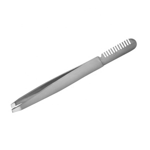 Pince à épiler professionnelle personnalisée, faite à la main, en acier inoxydable, 100 mm, inclinée, écologique, durable, légère, tendance et moderne - Product Image 5