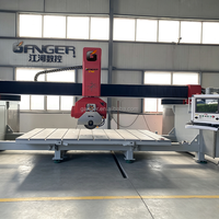 Scie à pont CNC 5 axes GANGER, machine de découpe automatique intelligente de dalles de pierre pour comptoirs, machine de découpe de pierre pour atelier de pierre