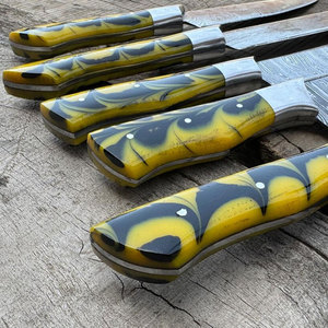 Juego de cuchillos de chef profesionales de acero de Damasco, colección de utensilios de cocina de varias piezas para expertos culinarios y cocineros caseros - Product Image 3