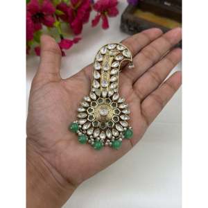 Indian Ethnic Artificial <b>Jewellery</b> 24K <b>Gold</b> Plated Jignesh Mala and Kalangi Combo <b>Set</b> - Product Image 2