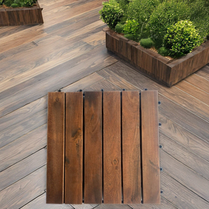 Baldosas de Madera de Acacia Contemporáneas, Antideslizantes, Planchas de Suelo Encajables - Product Image 2