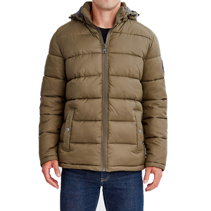 Customizable Lightweight & Packable Quilted Puffer Hood <b>Jacket</b> for <b>Men</b> Breathable & OEM Designed for Bubble Winter - Product Image 2