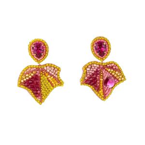 Belle boucle d'oreille de conception de cactus de broderie perlée artisanale avec le dernier style à la mode et l'appel de luxe par Hiba Enterprises - Product Image 1