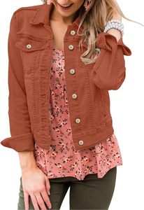 Women's <b>Cropped</b> <b>Denim</b> <b>Jacket</b> Vintage Blue Button Closure Casual Street Style OEM Custom Fashion Outerwear Premium Quality Fit - Product Image 5
