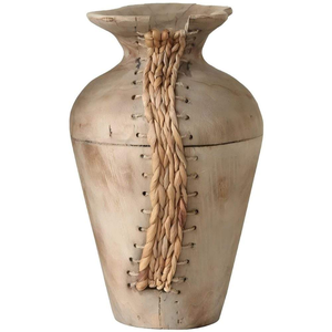 Vase en bois naturel 100% léger, artisanal et classique, designs personnalisés, marque Multi Craft, arrangement floral, salon - Product Image 2