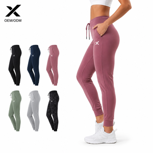 Customized Women Tapered & <b>Slim</b>-Fit Gym <b>Joggers</b> Women's High Waist Drawstring <b>Joggers</b> Solid Color Casual Ankle-Length Pants OEM - Product Image 3