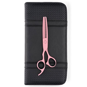 Tijeras de peluquería rosas premium hechas de acero inoxidable de alta calidad, afiladas como una navaja, profesionales para salón y barbería. - Product Image 6