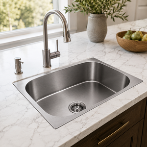Brushed Stainless Steel 304 Grade <b>Kitchen</b> <b>Sink</b> Square Undermount <b>Sink</b> Bowl Drain Basin - Product Image 6