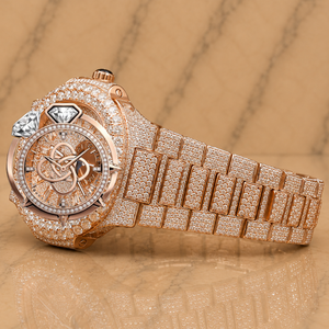 Montre pour homme entièrement sertie de diamants Moissanite, bracelet de luxe glacé - Product Image 2