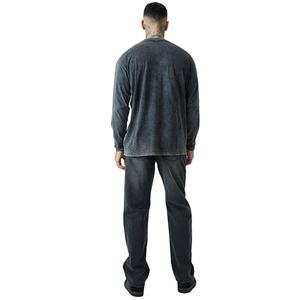 Camisas de Manga Larga para Hombre de Alta Calidad, 100% Algodón, Lavado Ácido, Ajustadas, Transpirables, al por Mayor, OEM - Product Image 2