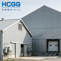 Staalconstructie opslaggebouw voor magazijn, werkplaats, boerderij, kippenhok, graan- en fruitopslag met modern design