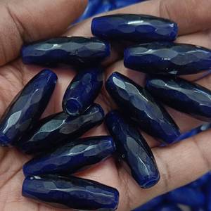 ลูกปัดแก้วทรงรีเหลี่ยมเพชรพลอยสีน้ำเงินเข้มแบบสั่งทำพิเศษ บรรจุภัณฑ์แบบแพ็คใหญ่ สำหรับทำเครื่องประดับลูกปัดแบบแอฟริกัน ทำสร้อยคอ DIY อุปกรณ์งานฝีมือ - Product Image 2