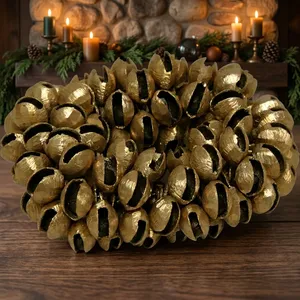 Campanas Ghungroo de Latón, Campanas Indias Tradicionales para el Tobillo con Sonido de Cascabel para Danza Clásica, Disfraces Musicales y Decoración Cultural - Product Image 4