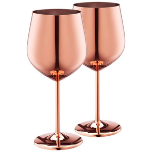 Copa de Vino Alta de Acero Inoxidable con Logotipo Personalizado, Grado 304, Copa de Vino Tinto Metálica para Champán - Product Image 4