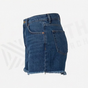 Shorts en jean pour femmes, taille mi-haute, coupe décontractée, coton respirant, qualité supérieure, vêtements de mode estivaux - Product Image 3