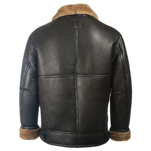 Unisex Brown PU Leather Moto <b>Jacket</b> Stand Collar Zipper Closure <b>Slim</b> <b>Fit</b> Winter Wear Waterproof Breathable Eco-Friendly - Product Image 3