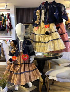 ชุดเดรสผ้าฝ้ายแจ็คการ์ดสำหรับเด็กผู้หญิง,ดีไซน์แฟนซีแฟนซีใหม่ดีไซน์แฟนซี - Product Image 2