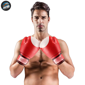 Guantes de Boxeo Profesionales de Cuero con Diseño Moderno para Entrenamiento de Muay Thai, Absorción de Humedad, Antideslizantes, Cierre de Gancho y Bucle - Product Image 2