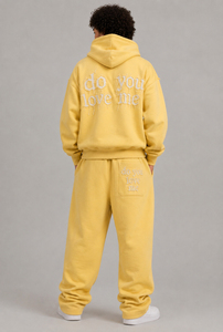 Wholesale Custom Distressed Embroidery Tracksuits Men Manufacturer Zipper Drop Shoulder Hoodie Baggy Sweatpants Jogger Set Mens - Product Image 3