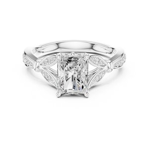 แหวนแต่งงานดีไซน์เนอร์แฟชั่น Aries Jewel ทองคำขาว 14K VS1 สี E เพชรทรง Radiant Cut น้ำหนัก 1.50 กะรัต เพชรเพาะเลี้ยงในห้องปฏิบัติการ IGI แหวนหมั้น - Product Image 1