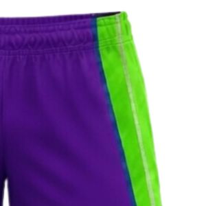 Pantalones Cortos de Netball Sublimados en Morado y Verde, Unisex, de Poliéster Ligero, Uniforme Deportivo para Entrenamiento y Competencia - Product Image 4