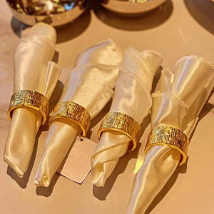 Elegante Anillo de Servilleta de Metal, Anillo Decorativo para Servilletas, Disponible en la Mejor Forma, Personalizable para el Hogar, Cocina, Restaurante, Bodas y Fiestas - Product Image 1