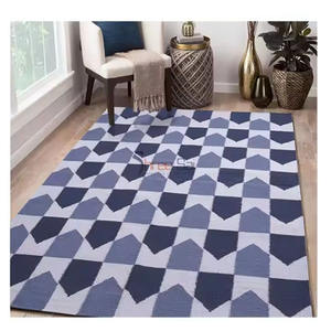 Etiqueta personalizada de productos más vendidos disponible para alfombras de algodón de diseño Kilim hechas a mano antideslizantes para el hogar, el hotel y la habitación - Product Image 1