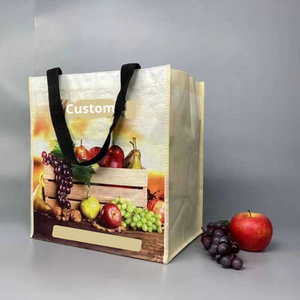 Eco-Friendly Large Capacity Reusable PP Woven Storage Tote Bag with Shoulder <b>Strap</b> Custom Logo & Customizable Design - Product Image 3