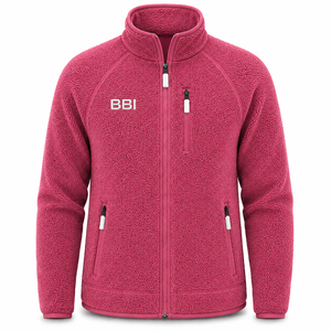 Chaqueta Calefactable Reversible de Forro Polar Marrón Chocolate Personalizada OEM al por Mayor, Cárdigan Sherpa Marrón Oscuro con Cremallera Completa y Cuello Alto, Polar Cálido - Product Image 6