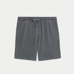 Shorts Bermuda en Coton Uni pour Homme avec Cordon de Serrage à la Taille, Logo Avant, Poches, Respirant, Séchage Rapide, Style Décontracté - Product Image 4