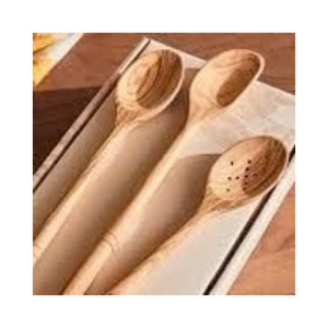 Cuchara de Servir Premium de Madera Natural Vintage con Mango Largo, Ecológica y Apta para Lavavajillas - Product Image 1