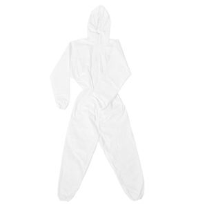 Combinaison de protection blanche avec capuche et poignets élastiques, combinaison intégrale pour une utilisation sécurisée - Product Image 4