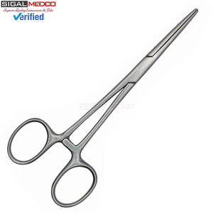 Pinzas Hemostáticas Kelly de 5.5 Pulgadas, Rectas, de Acero Inoxidable, con Mecanismo de Bloqueo y Trinquete, para Cirugía - Product Image 1