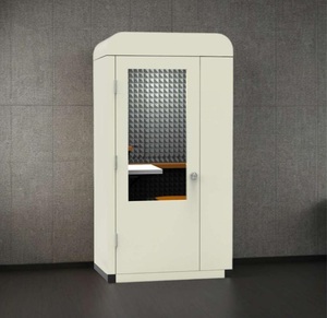Cabina de Oficina Inteligente Vocal Pod de 1 Plaza, Color Dorado, con Paneles Acústicos para Entornos Empresariales Modernos, Excelente Calidad, en Venta - Product Image 5