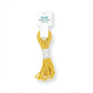 Cordoncino Giallo Tirato Ilan 5mm X 4M per Artigianato e Cucito - Product Image 2