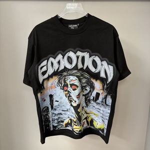 Camisetas de Hombre Americanas de Alta Calidad con Estampado de Diamantes, Diseño Gráfico de Ángel Hip Hop, Impresión DTG, Ropa de Diseñador, Camiseta con Estampado Mixto de Emociones para Hombre - Product Image 6