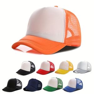 หมวกเบสบอลทรงทรัคเกอร์แบบยูนิเซ็กซ์ คุณภาพสูง ปักโลโก้แบบนูน 3 มิติ 6 แผง ผ้าฝ้าย 100% ปรับแต่งได้สองสี สำหรับกิจกรรมกลางแจ้ง - Product Image 3