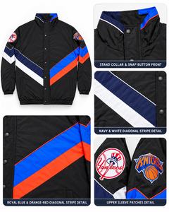 Blouson matelassé unisexe rétro à blocs de couleur unie, avec patch personnalisé, pour équipe sportive, chaud, écologique, respirant, doublé en laine, streetwear, ODM - Product Image 3