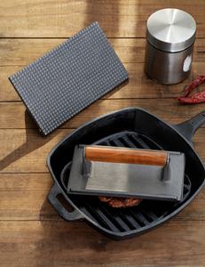 Presse à steak en fonte de qualité commerciale avec poignée en bois, robuste, 8,25 pouces et 9,25 pouces - Product Image 6