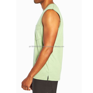 Latest Men's High Quality Custom Design Tank Top New Arrival round Neck Casual Wear Unisex <b>Slim</b> Fit - Product Image 3