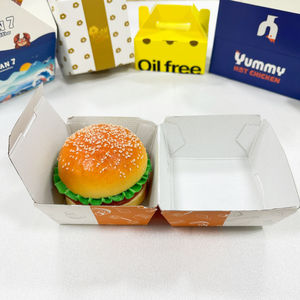 Factory Price Biodegradable Eco-Friendly Rigid Paper Burger Packaging Disposable Takeout <b>Container</b> - Product Image 5